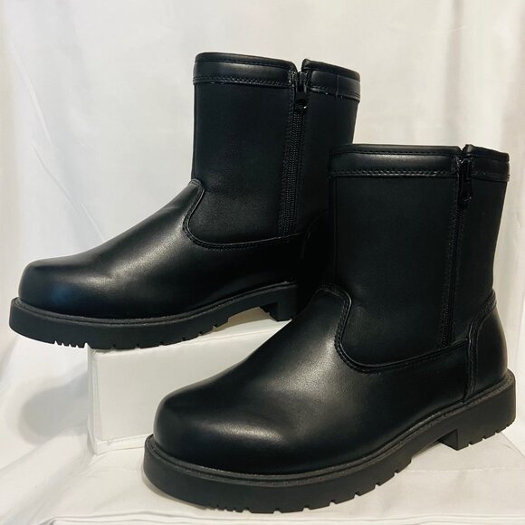 Thermal King-Haband's Men's Size 8D Faux Fur Insulated Boots-Black-Zip Each Side - Picture 11 of 16